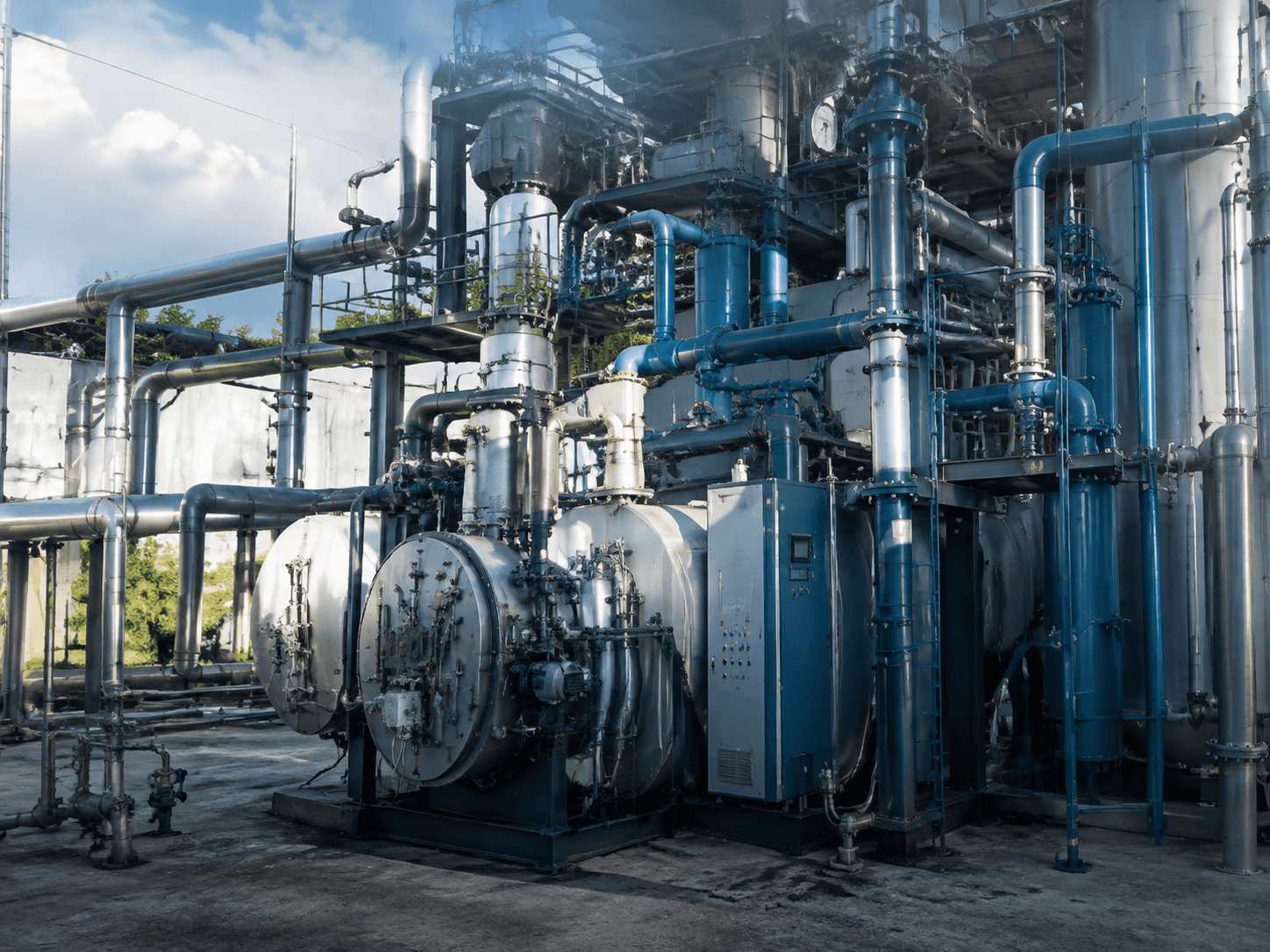 Instalasi boiler uap biomassa industri